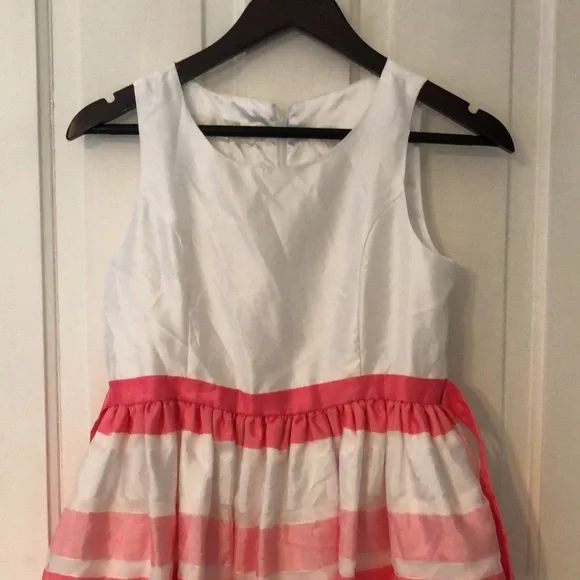 🐇🐣Easter Dress EUC Big girls pink and white dress with removable sweater - Picture 4 of 6
